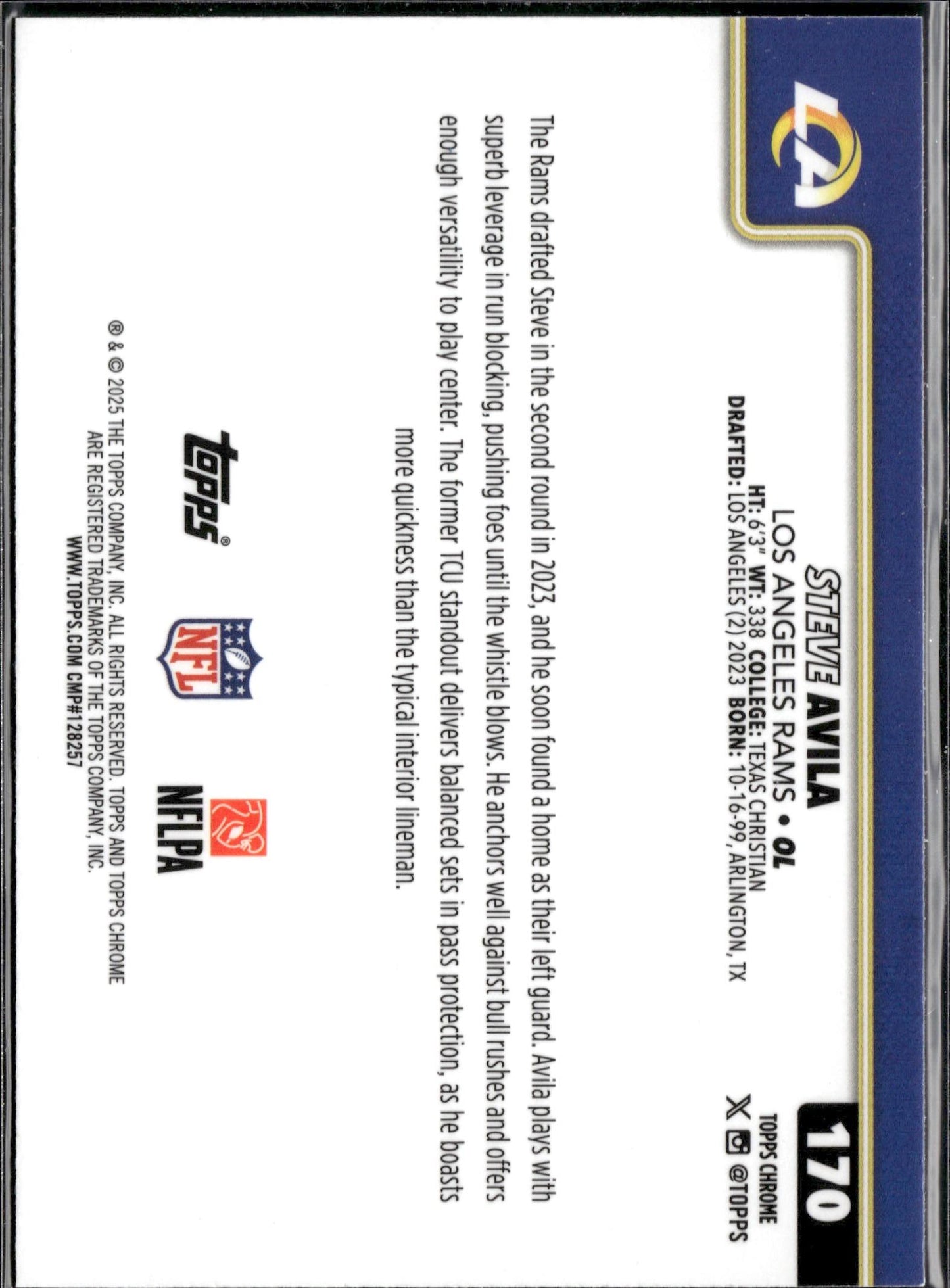2025 Topps Chrome #170 Steve Avila