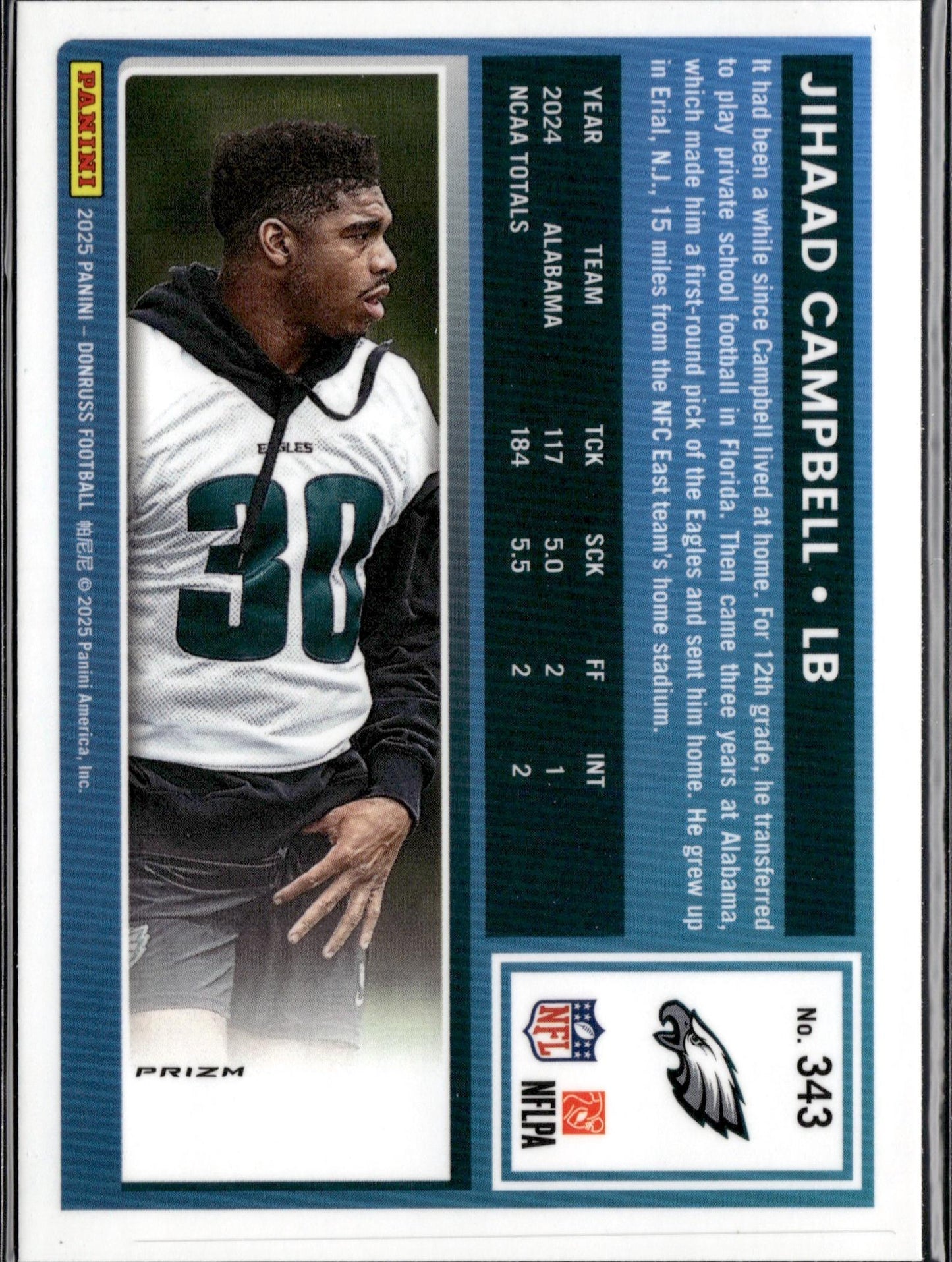 2025 Donruss Optic #266 Jihaad Campbell Purple Shock
