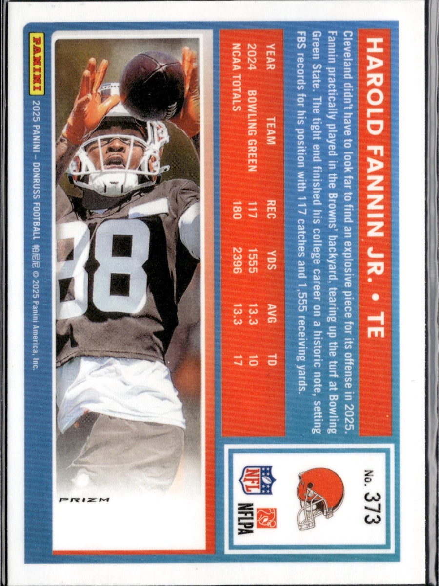 2025 Donruss #373 Harold Fannin Jr. Optic Rated Rookies Preview Red Pandora