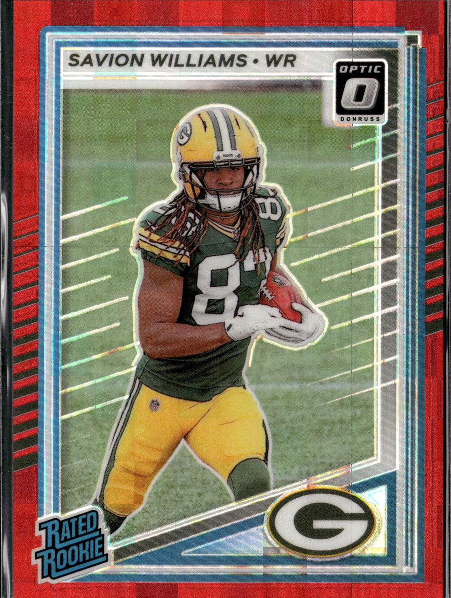 2025 Donruss #318 Savion Williams Optic Rated Rookies Preview Red Pandora