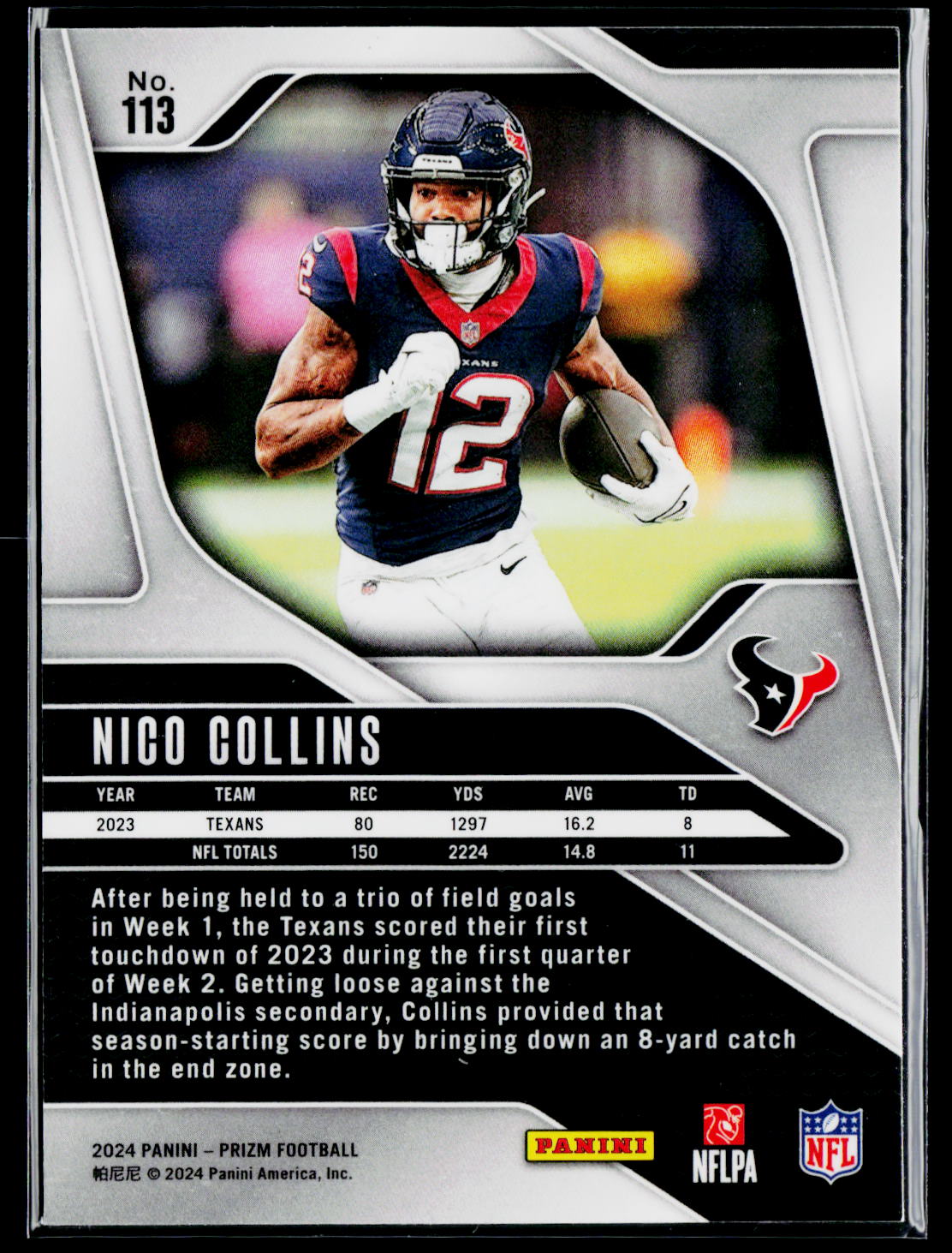 2024 Panini Prizm #113 Nico Collins
