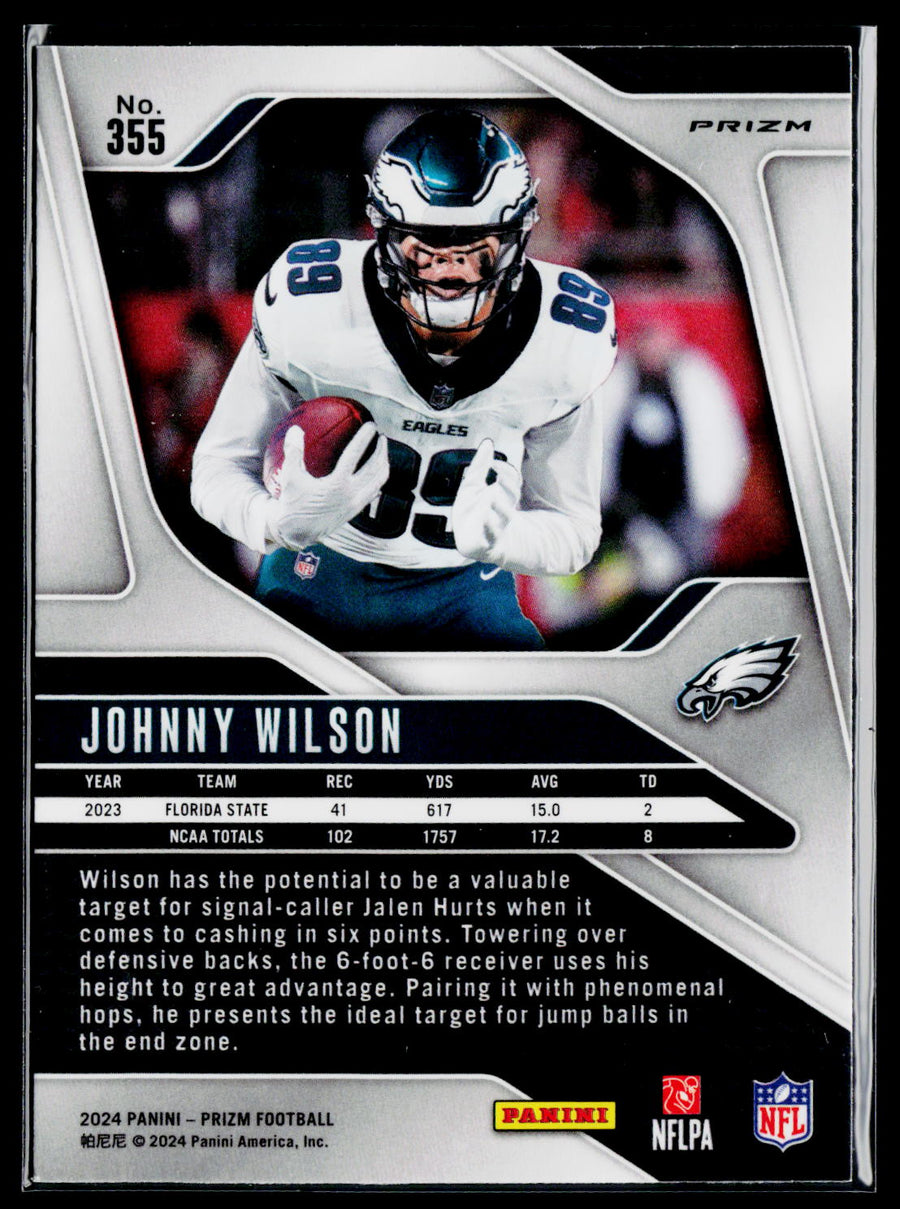 2024 Panini Prizm #355 Johnny Wilson Orange Disco Prizm