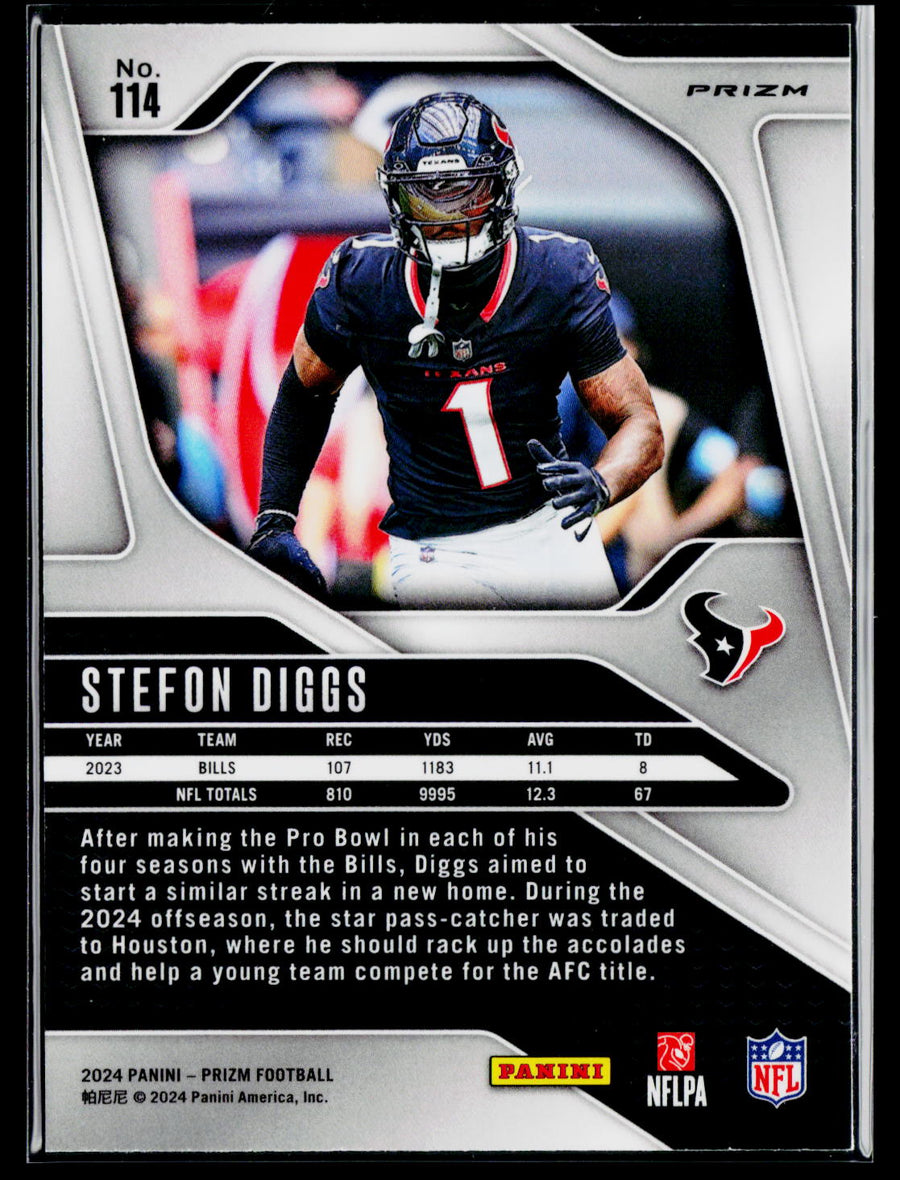 2024 Panini Prizm #114 Stefon Diggs Orange Disco Prizm