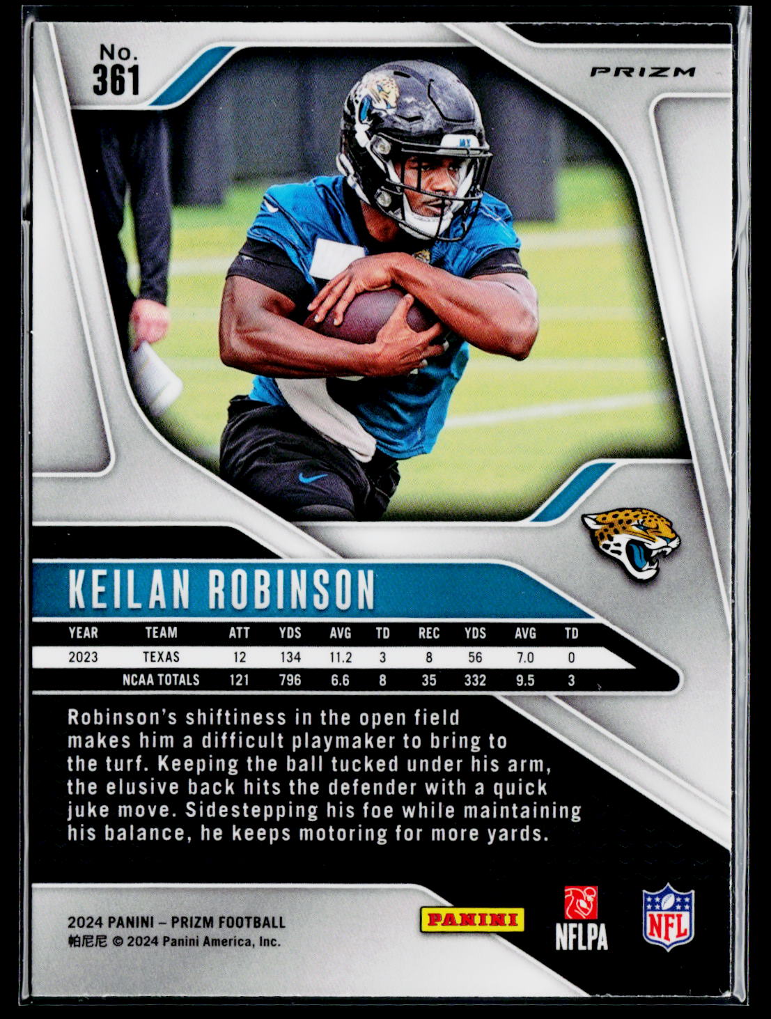 2024 Panini Prizm #361 Keilan Robinson Orange Disco Prizm
