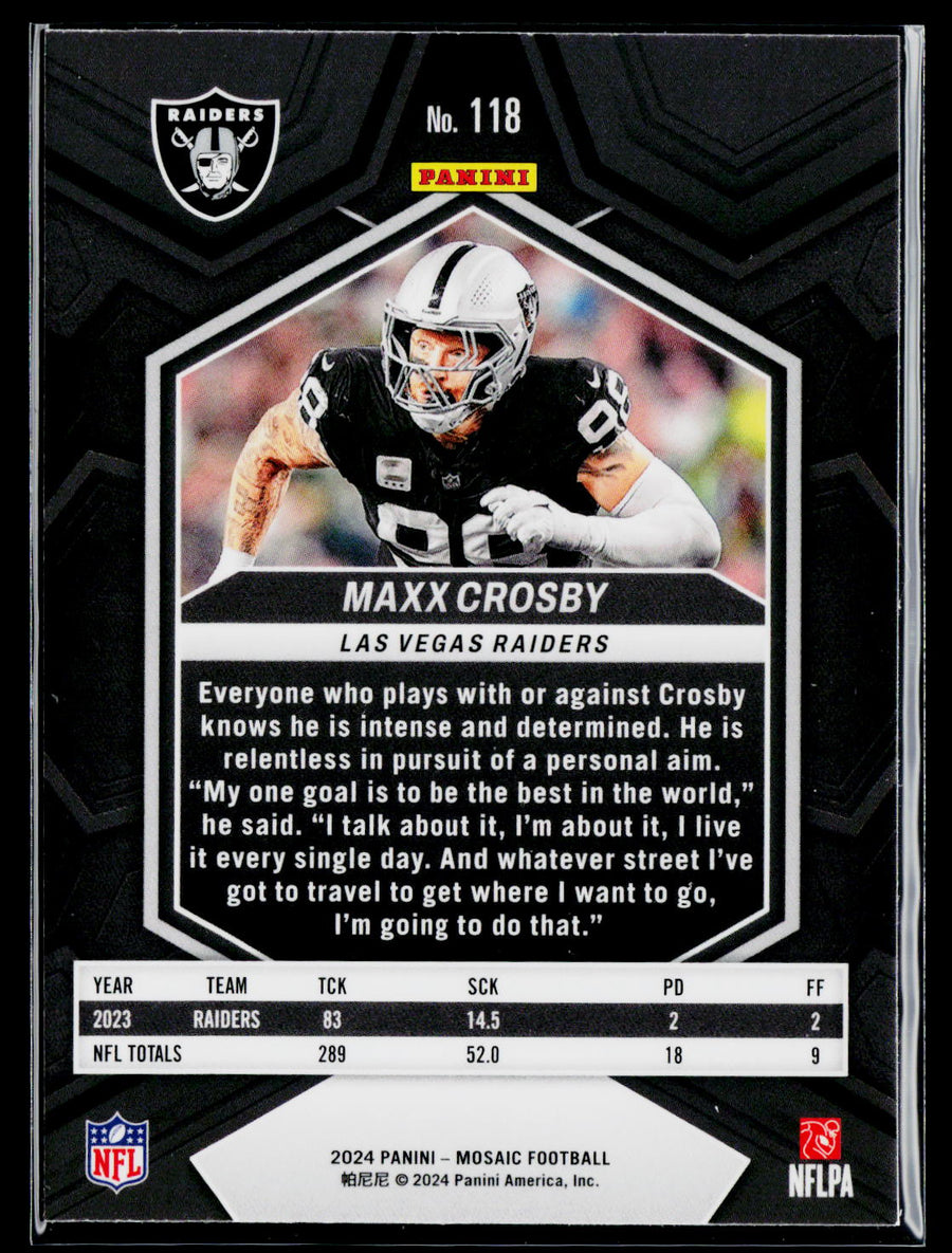 2024 Panini Mosaic #118 Maxx Crosby