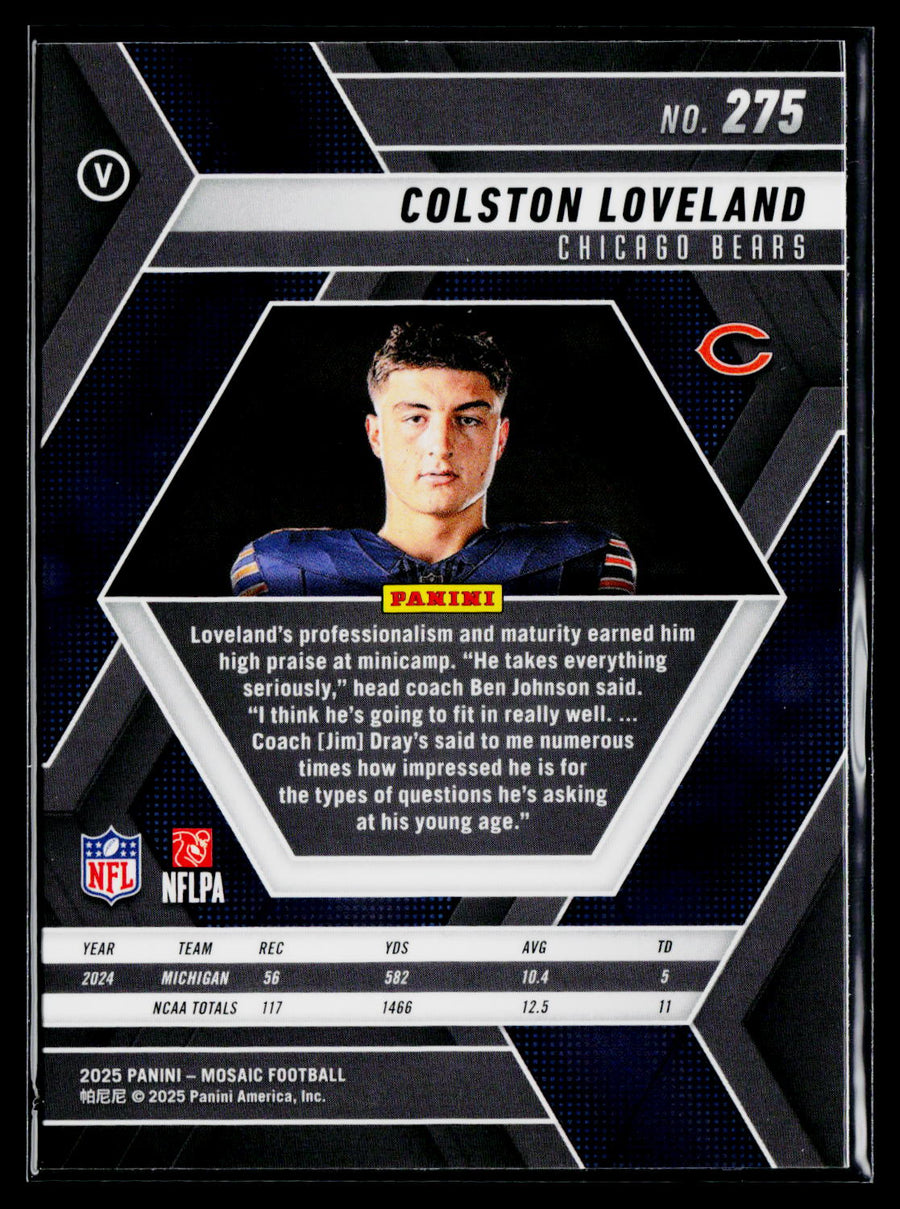 2025 Panini Mosaic #275 Colston Loveland