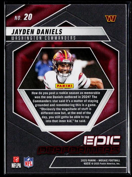 2025 Panini Mosaic #20 Jayden Daniels Epic Performers