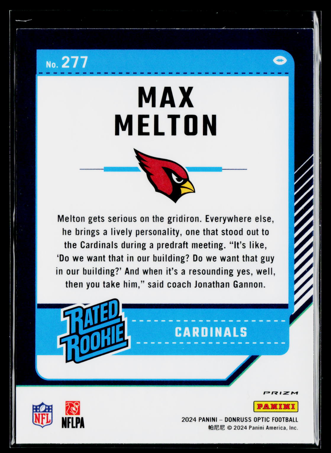 2024 Donruss Optic #277 Max Melton Green Hyper