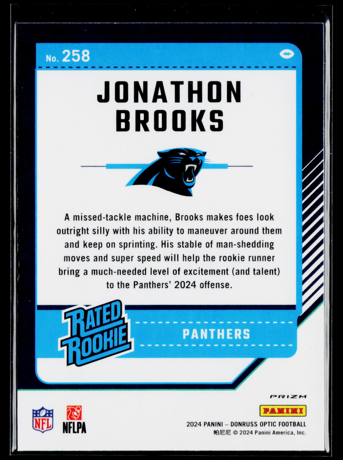 2024 Donruss Optic #258 Jonathon Brooks Green Hyper