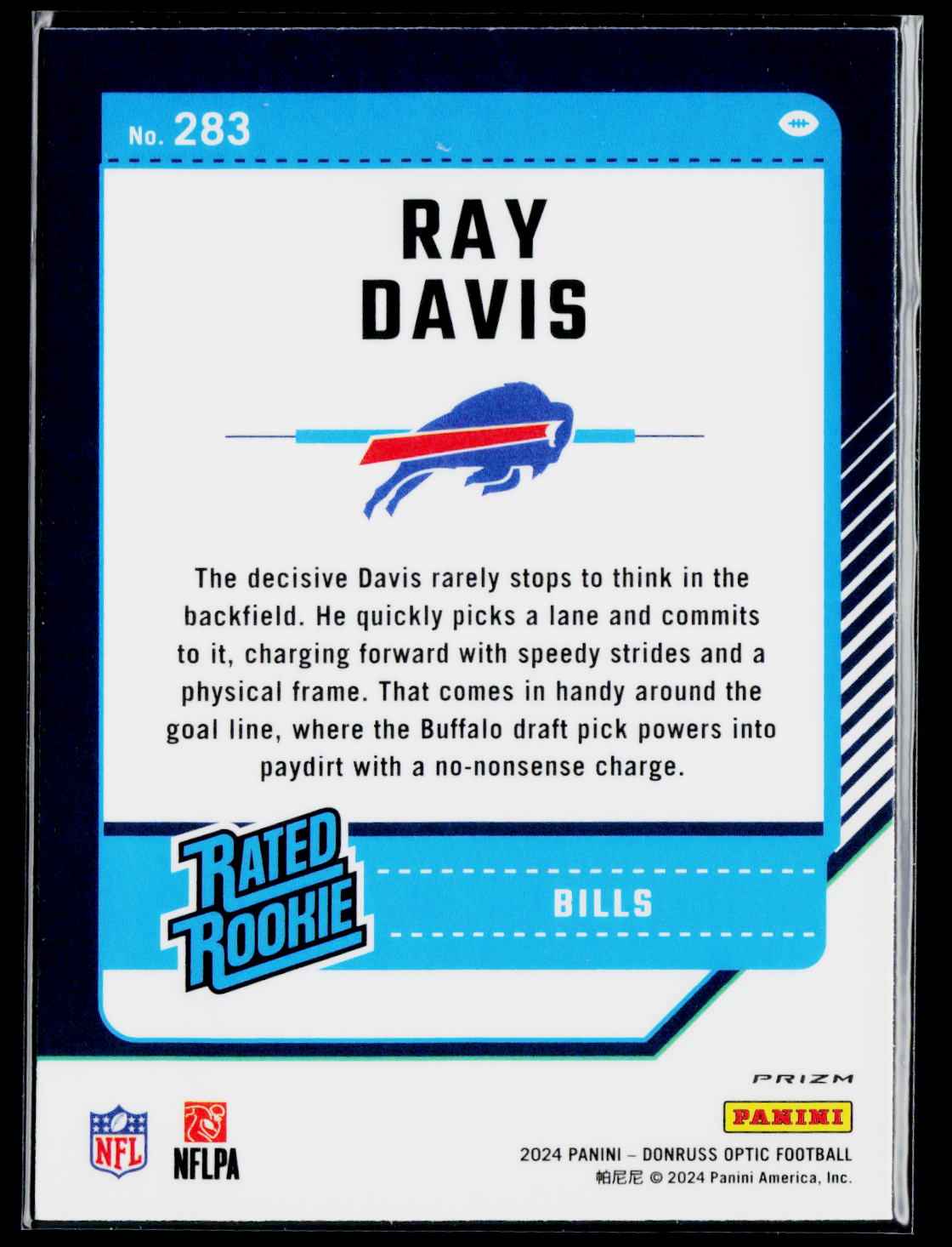 2024 Donruss Optic #283 Ray Davis Pink