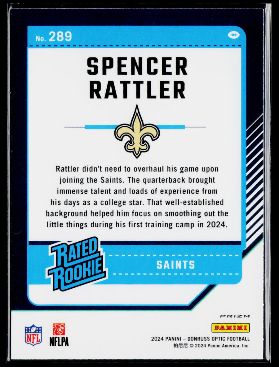 2024 Donruss Optic #289 Spencer Rattler Pink