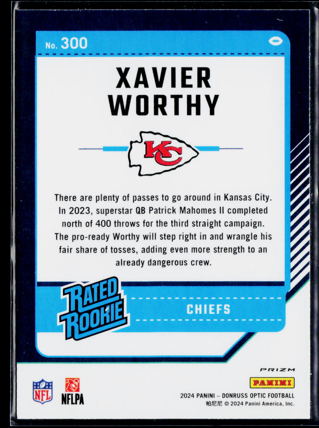 2024 Donruss Optic #300 Xavier Worthy
