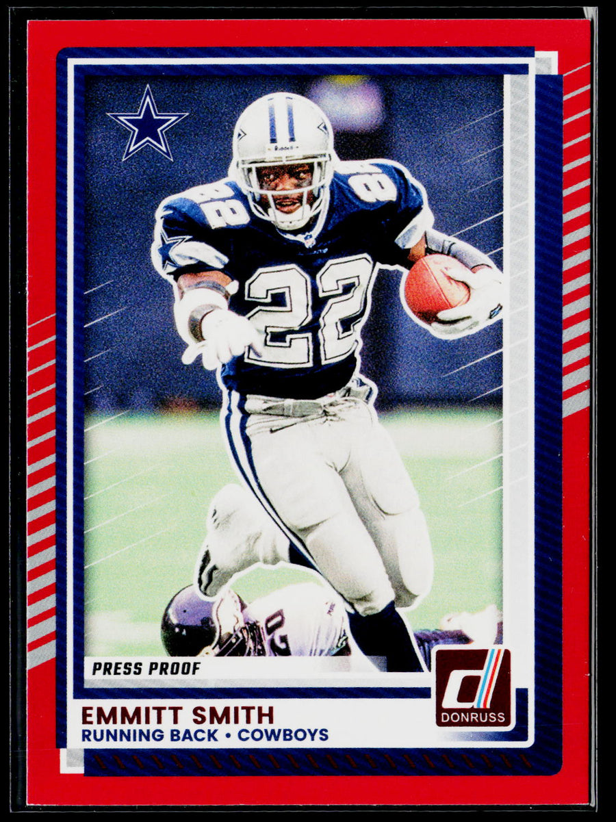 2025 Donruss #4 Emmitt Smith Press Proofs Red