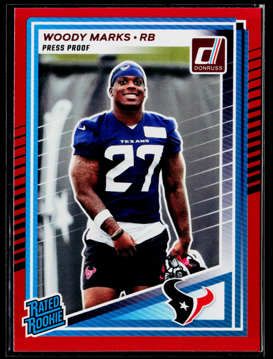 2025 Donruss #377 Woody Marks Press Proofs Red