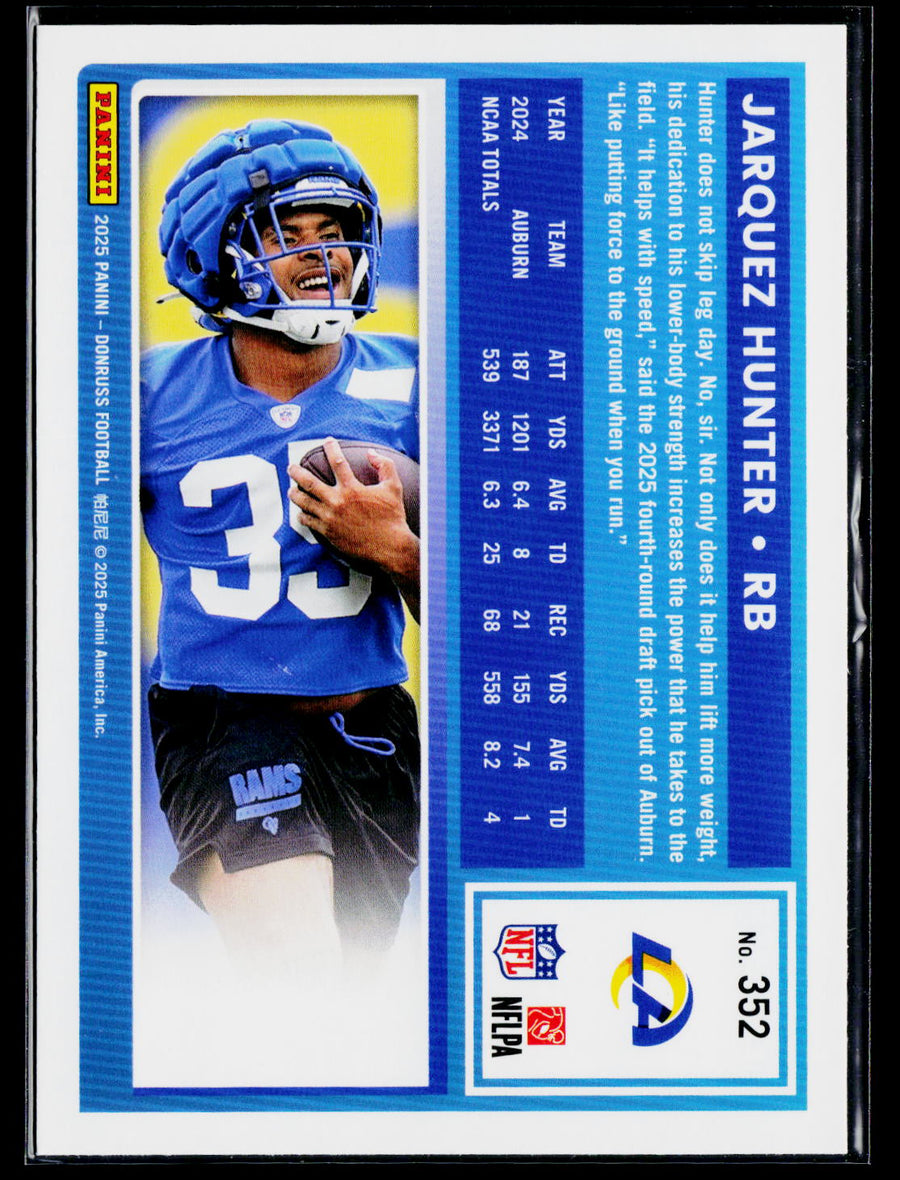 2025 Donruss #352 Jarquez Hunter Press Proofs Red