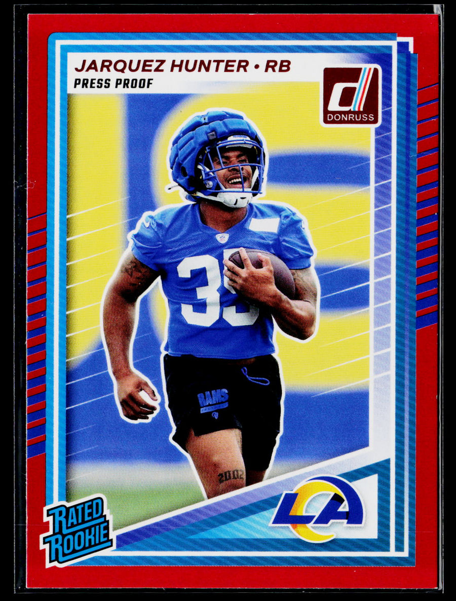 2025 Donruss #352 Jarquez Hunter Press Proofs Red