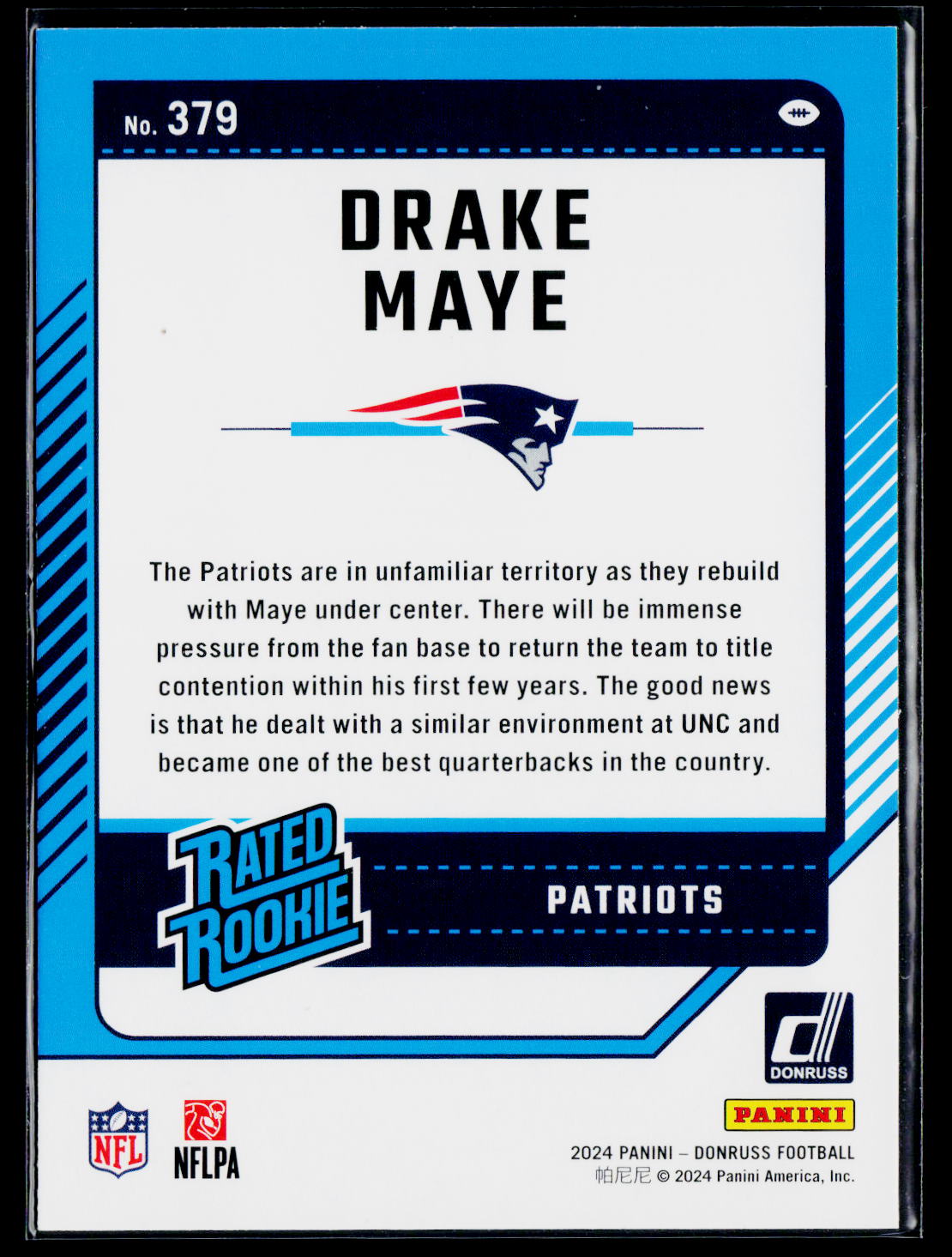 2024 Donruss #379 Drake Maye