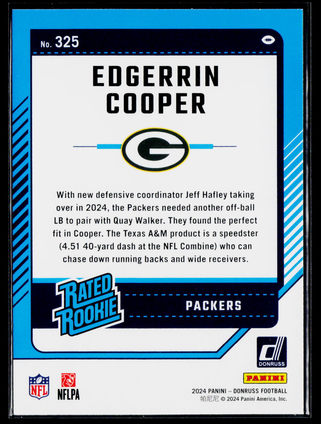 2024 Donruss #325 Edgerrin Cooper