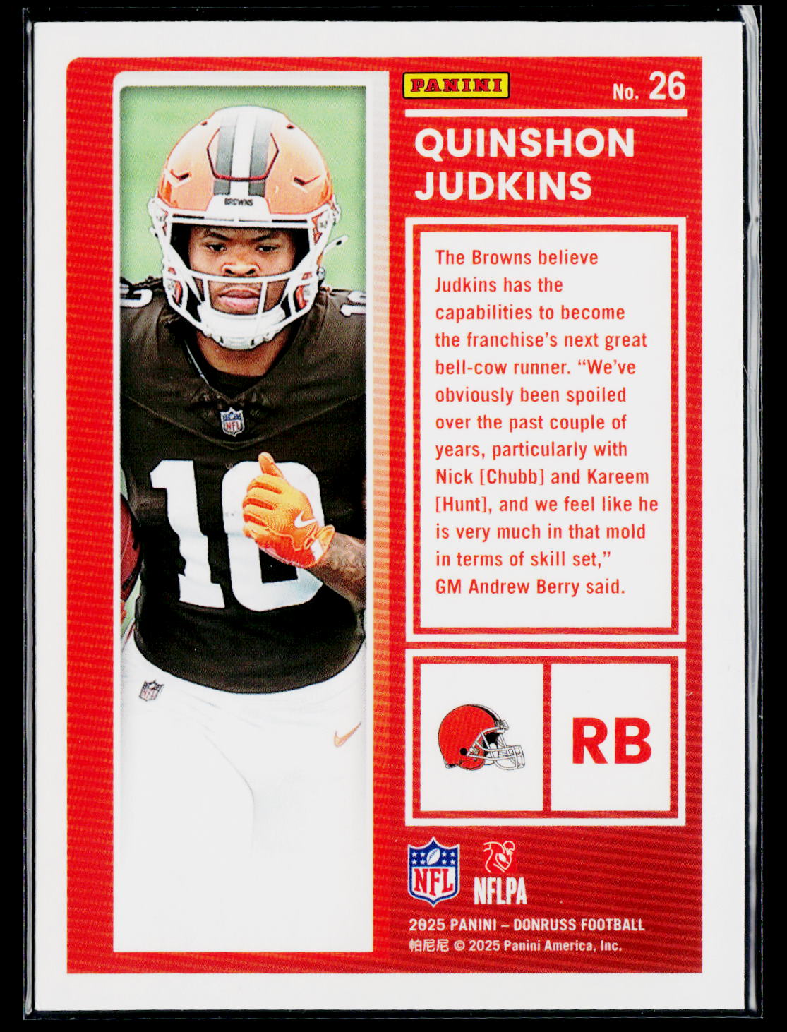 2025 Donruss #26 Quinshon Judkins The Rookies