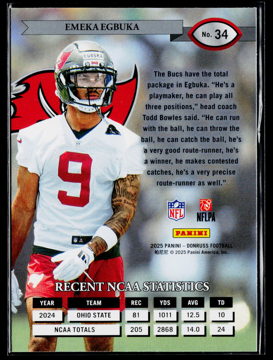 2025 Donruss #34 Emeka Egbuka Retro 1995