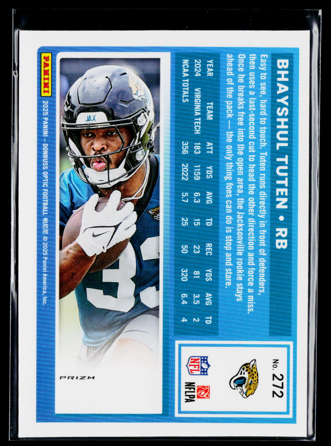 2025 Donruss Optic #272 Bhayshul Tuten Purple Shock