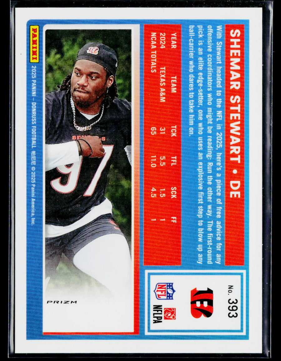 2025 Donruss #393 Shemar Stewart Optic Rated Rookies Preview Pink
