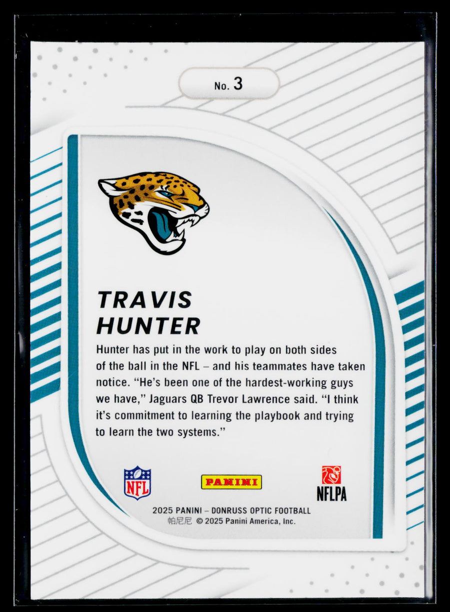 2025 Donruss Optic #3 Travis Hunter Hidden Potential