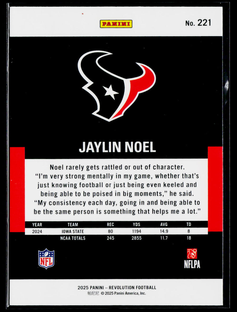 2025 Panini Revolution #221 Jaylin Noel