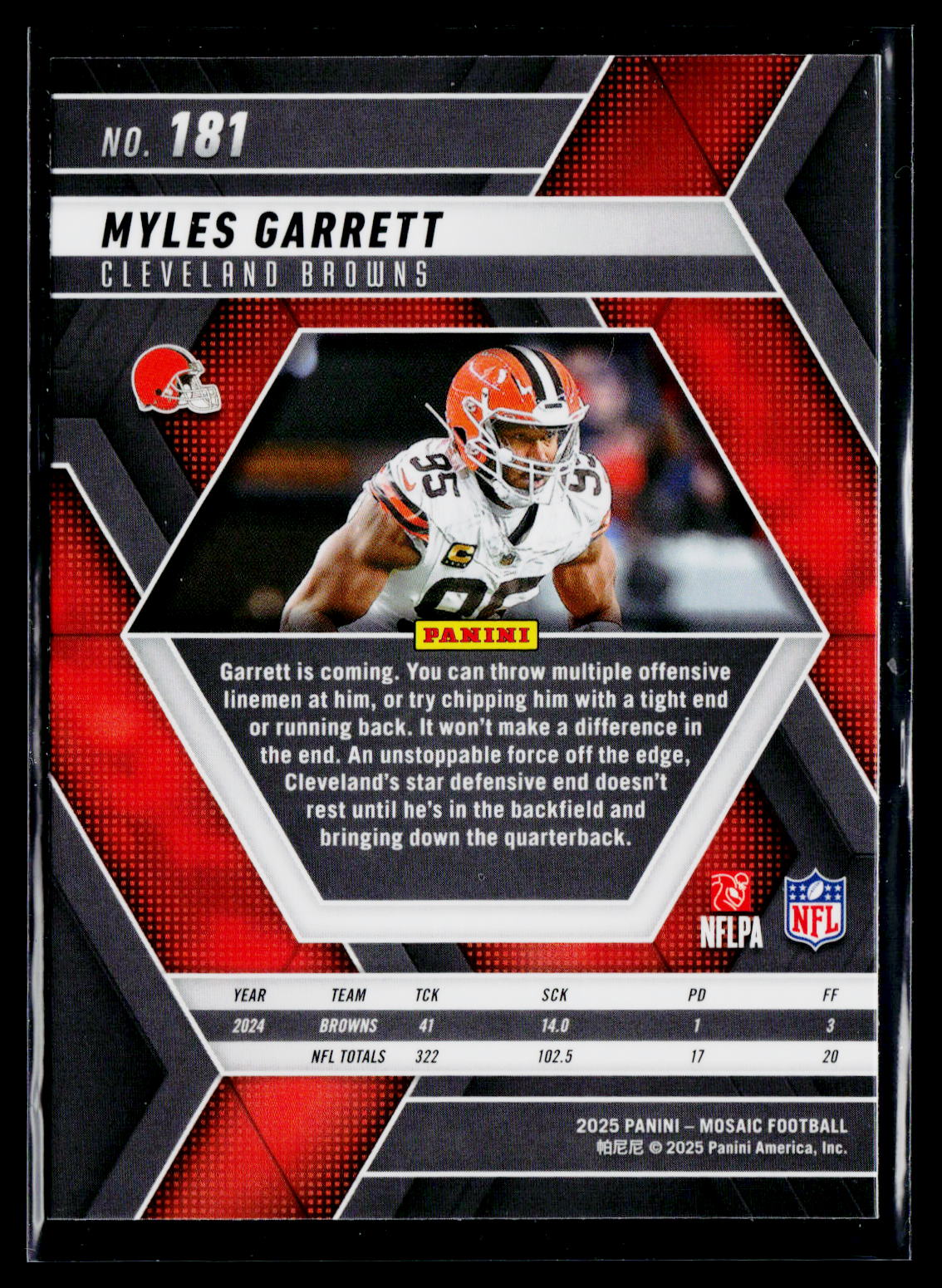2025 Panini Mosaic #181 Myles Garrett