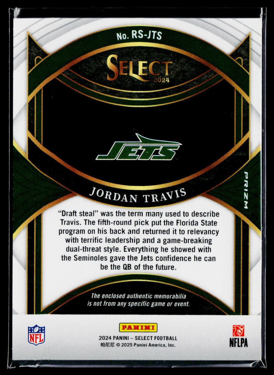 2024 Panini Select #RS-JTS Jordan Travis Rookie Swatches Red Prizm