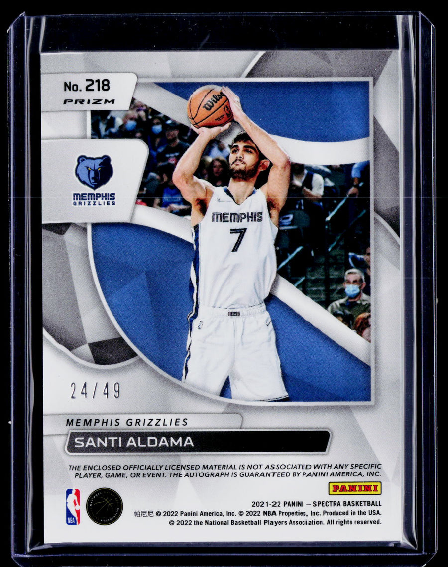 2021-22 Panini Spectra #218 Santi Aldama Interstellar #/49