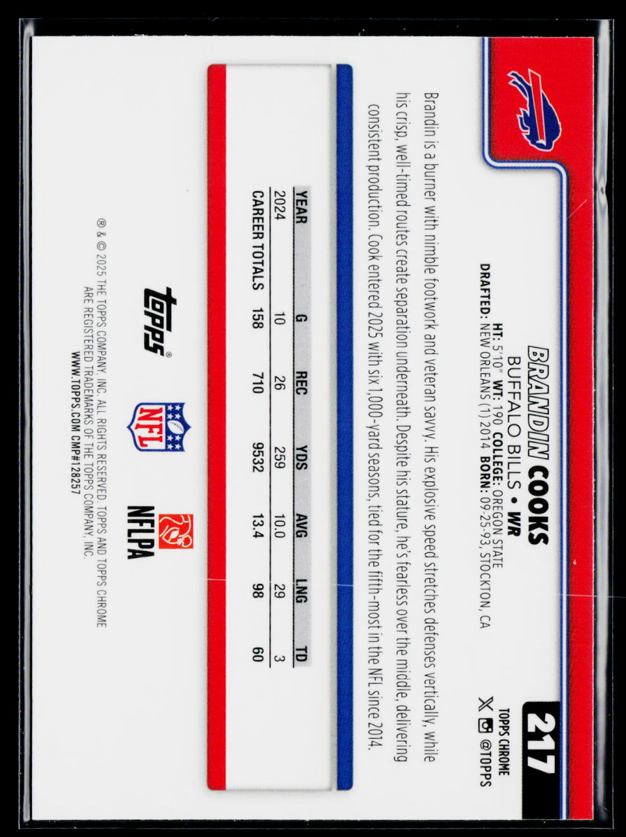 2025 Topps Chrome #217 Brandin Cooks