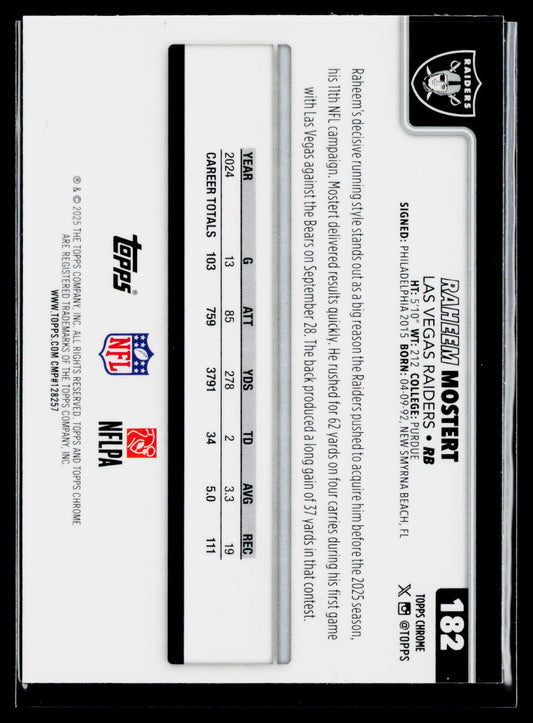 2025 Topps Chrome #182 Raheem Mostert