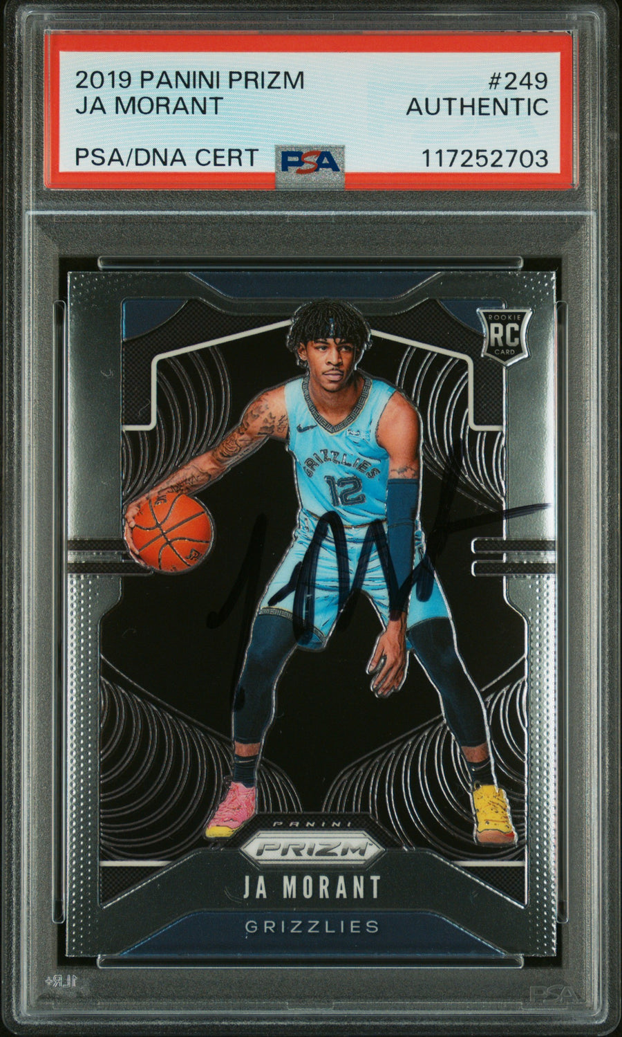 2019 Panini Prizm #249 Ja Morant PSA Authentic
