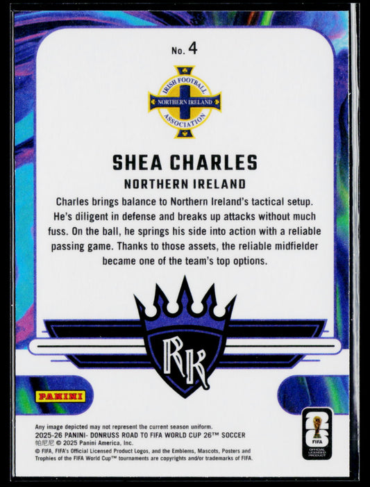 2025-26 Donruss Road to FIFA World Cup #4 Shea Charles Rookie Kings