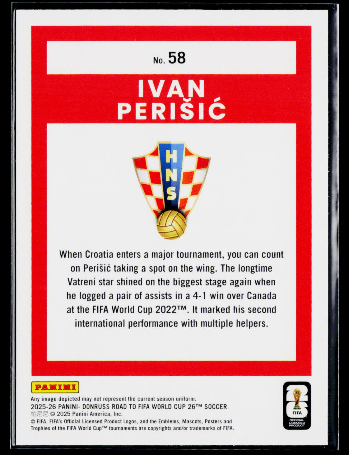 2025-26 Donruss Road to FIFA World Cup #58 Ivan Perisic