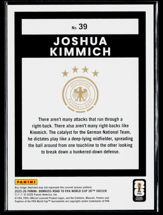 2025-26 Donruss Road to FIFA World Cup #39 Joshua Kimmich
