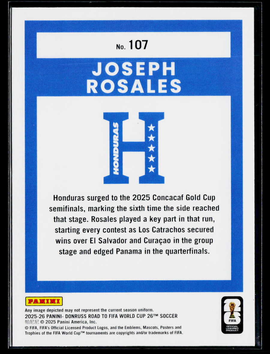 2025-26 Donruss Road to FIFA World Cup #107 Joseph Rosales