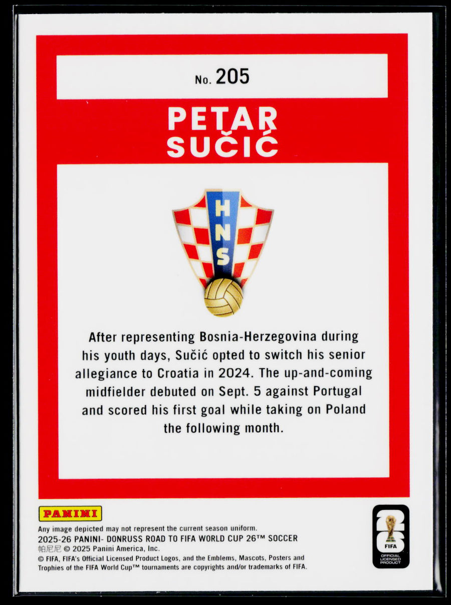 2025-26 Donruss Road to FIFA World Cup #205 Petar Sucic