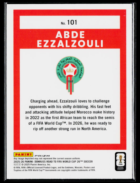 2025-26 Donruss Road to FIFA World Cup #101 Abde Ezzalzouli