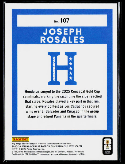 2025-26 Donruss Road to FIFA World Cup #107 Joseph Rosales