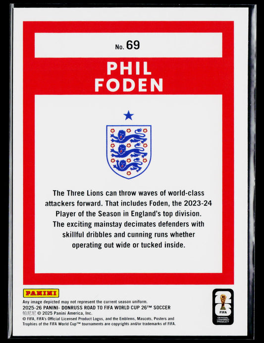 2025-26 Donruss Road to FIFA World Cup #69 Phil Foden