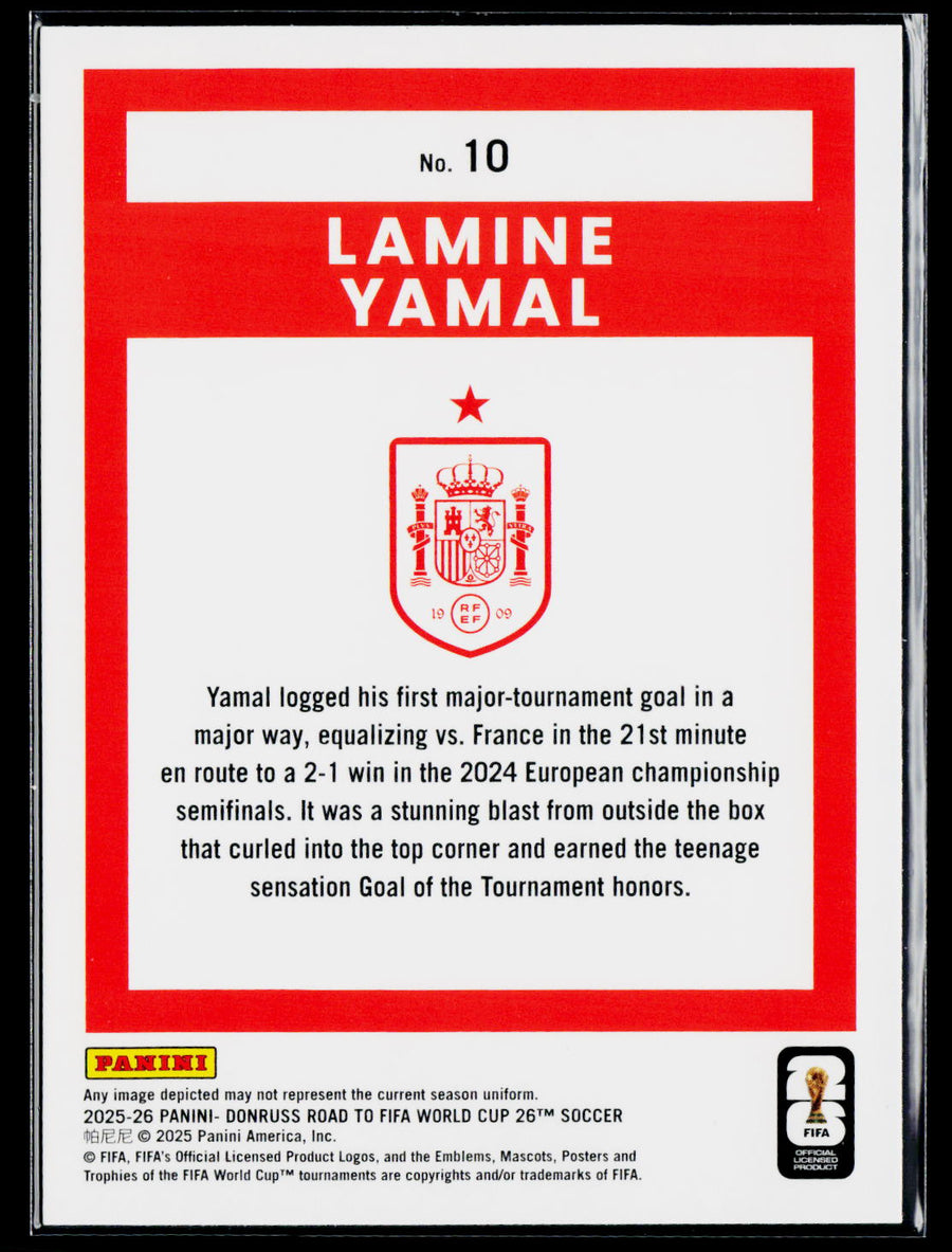 2025-26 Donruss Road to FIFA World Cup #10 Lamine Yamal