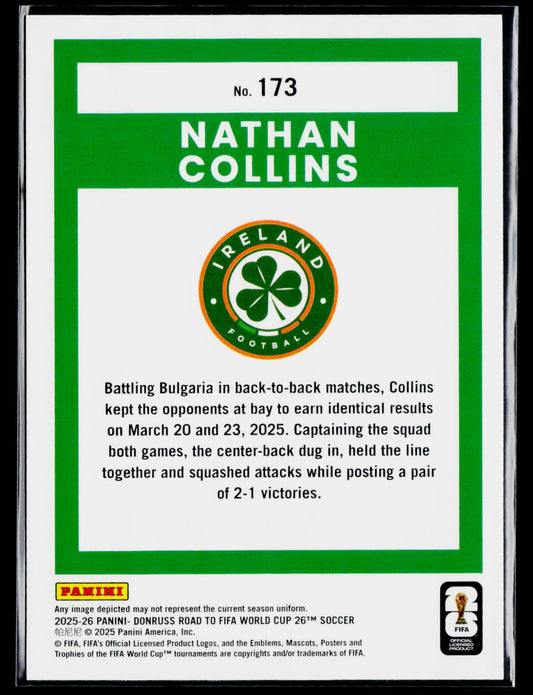 2025-26 Donruss Road to FIFA World Cup #173 Nathan Collins