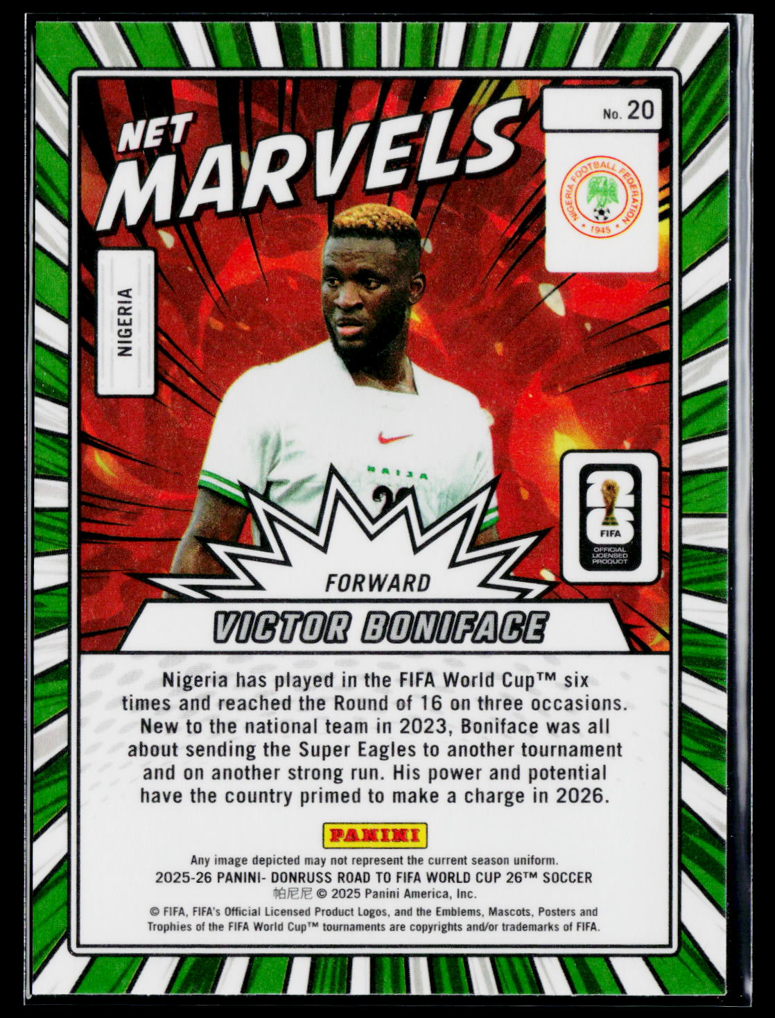2025-26 Donruss Road to FIFA World Cup #20 Yunus Musah