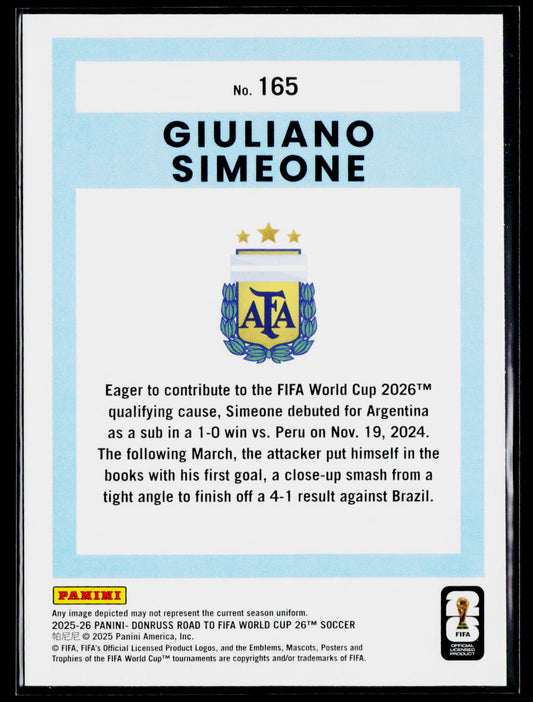 2025-26 Donruss Road to FIFA World Cup #165 Giuliano
