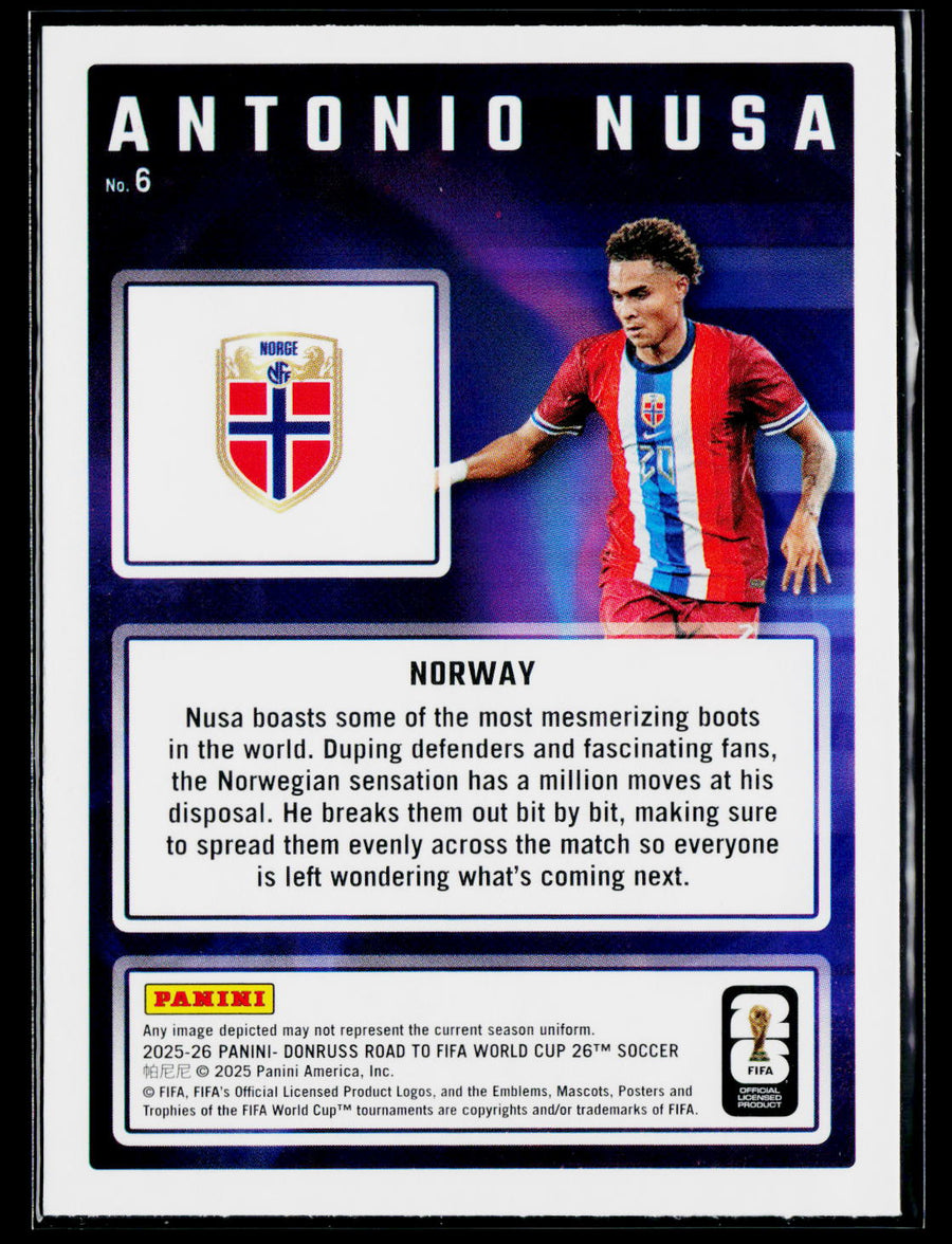 2025-26 Donruss Road to FIFA World Cup #6 Antonio Nusa Magicians