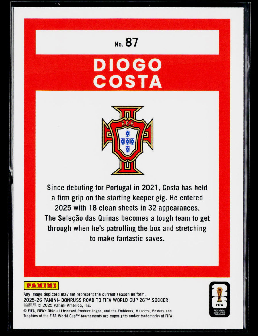 2025-26 Donruss Road to FIFA World Cup #87 Diogo Costa
