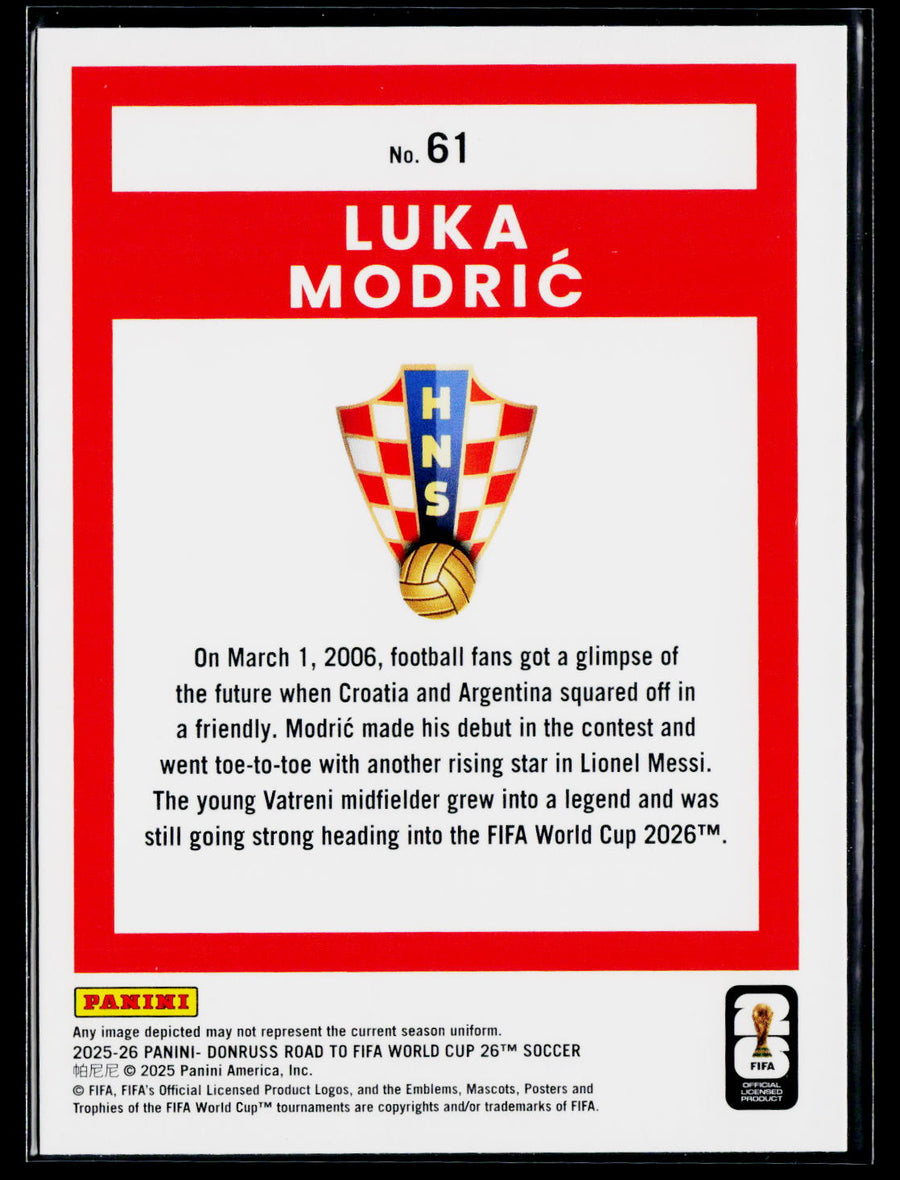 2025-26 Donruss Road to FIFA World Cup #61 Luka Modric