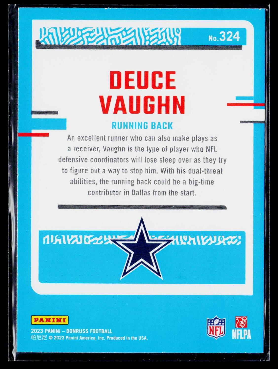 2023 Donruss #324 Deuce Vaughn